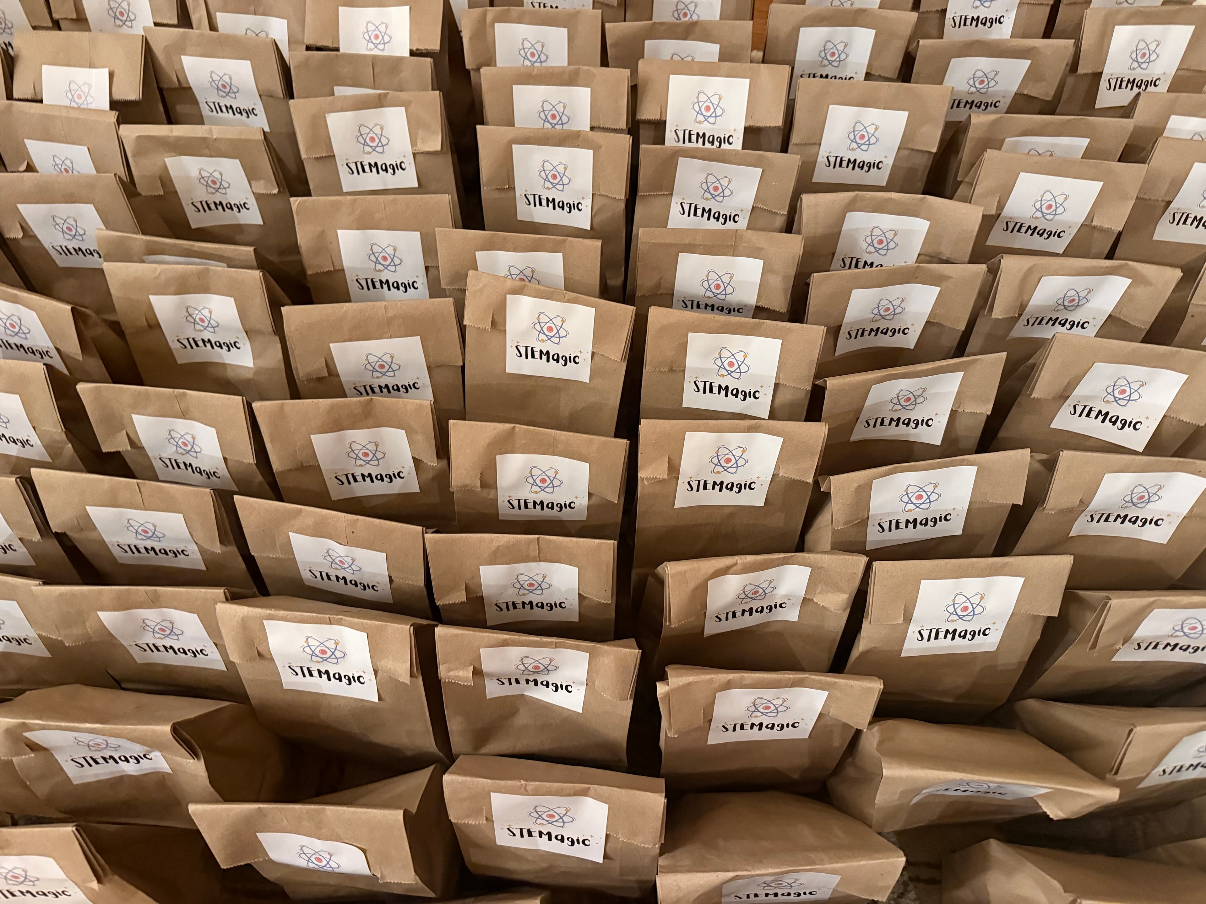 Catapult kits packed and ready to hand out