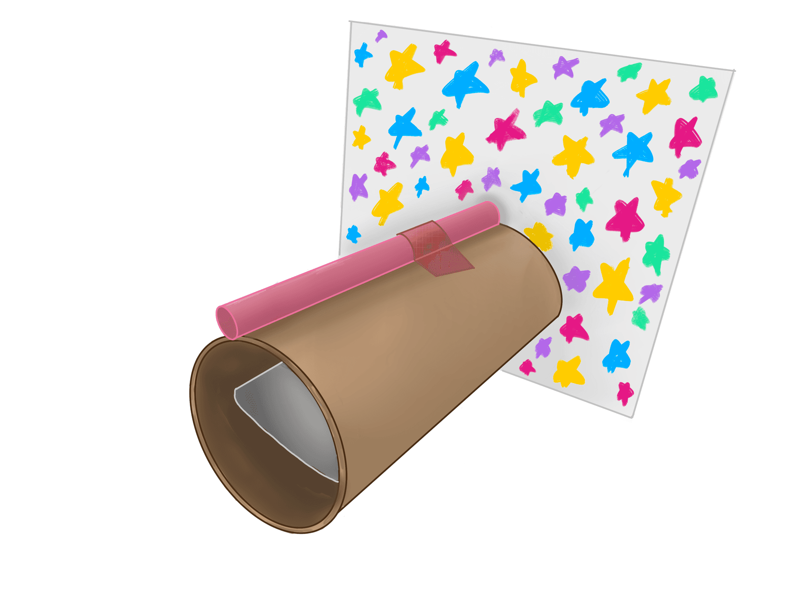The STEMagic Kaleidoscope kit and its illustrated booklet